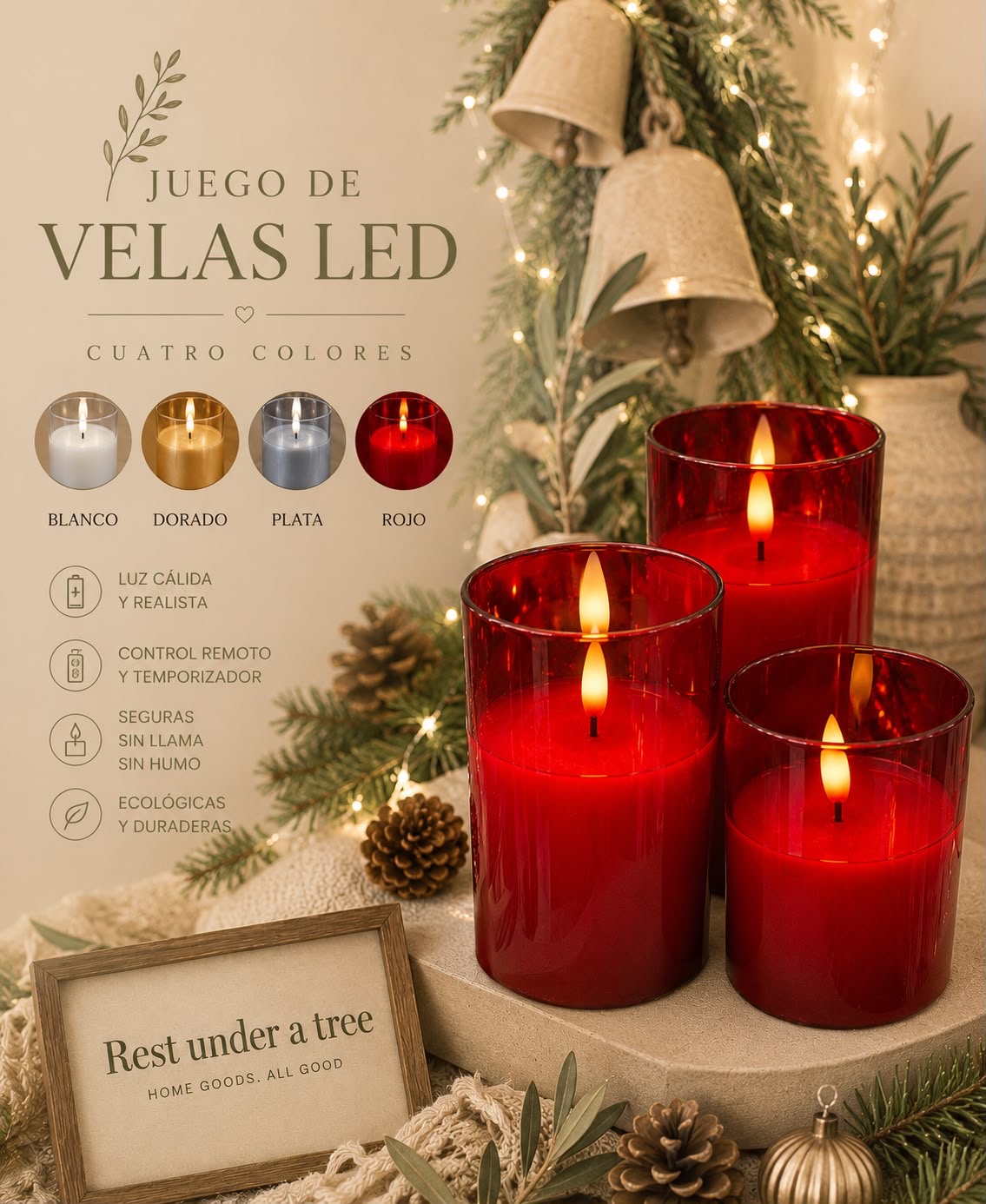 Vela LED Roja — Velas